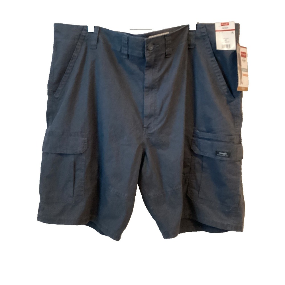 Wrangler Men's 46 x 10" Inseam Cargo Shorts Black‎ Relaxed Fit Pockets Bermuda